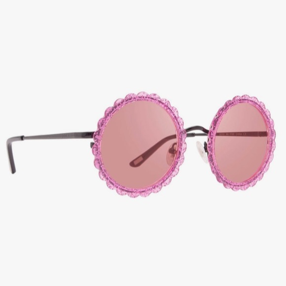 DIFF Dixie Sunglasses Pink Glitter Round Frames - Picture 3 of 13